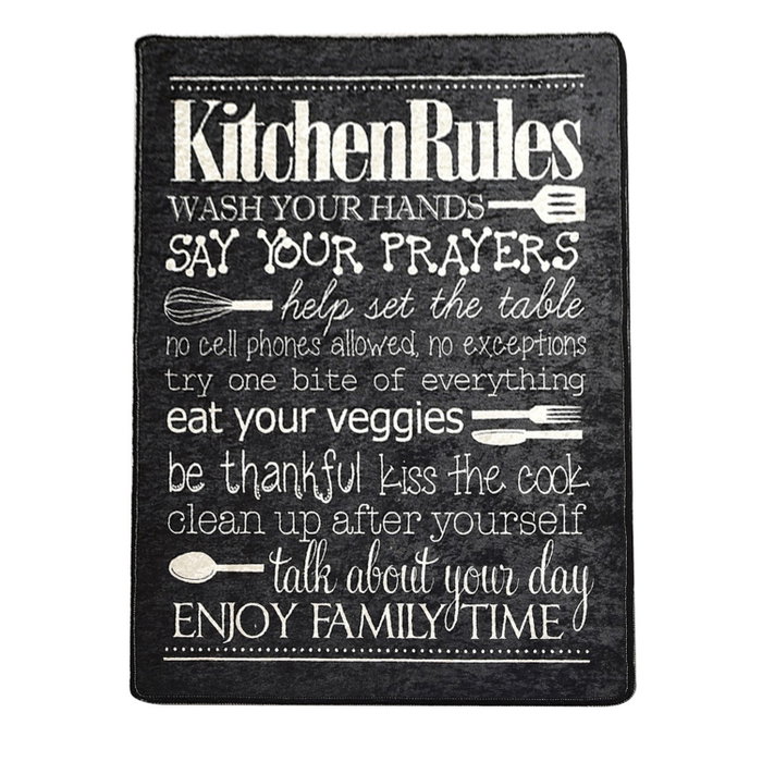 Conceptum Alfombra de Pasillo Kitchen Black Multicolor 100 x 200 cm Conceptum Alfombra de Pasillo Kitchen Black Multicolor 100 x 200 cm